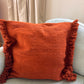 Moroccan Wool Cushions with tassels - Blue/Pink/Orange/Butter Yellow/Terracotta