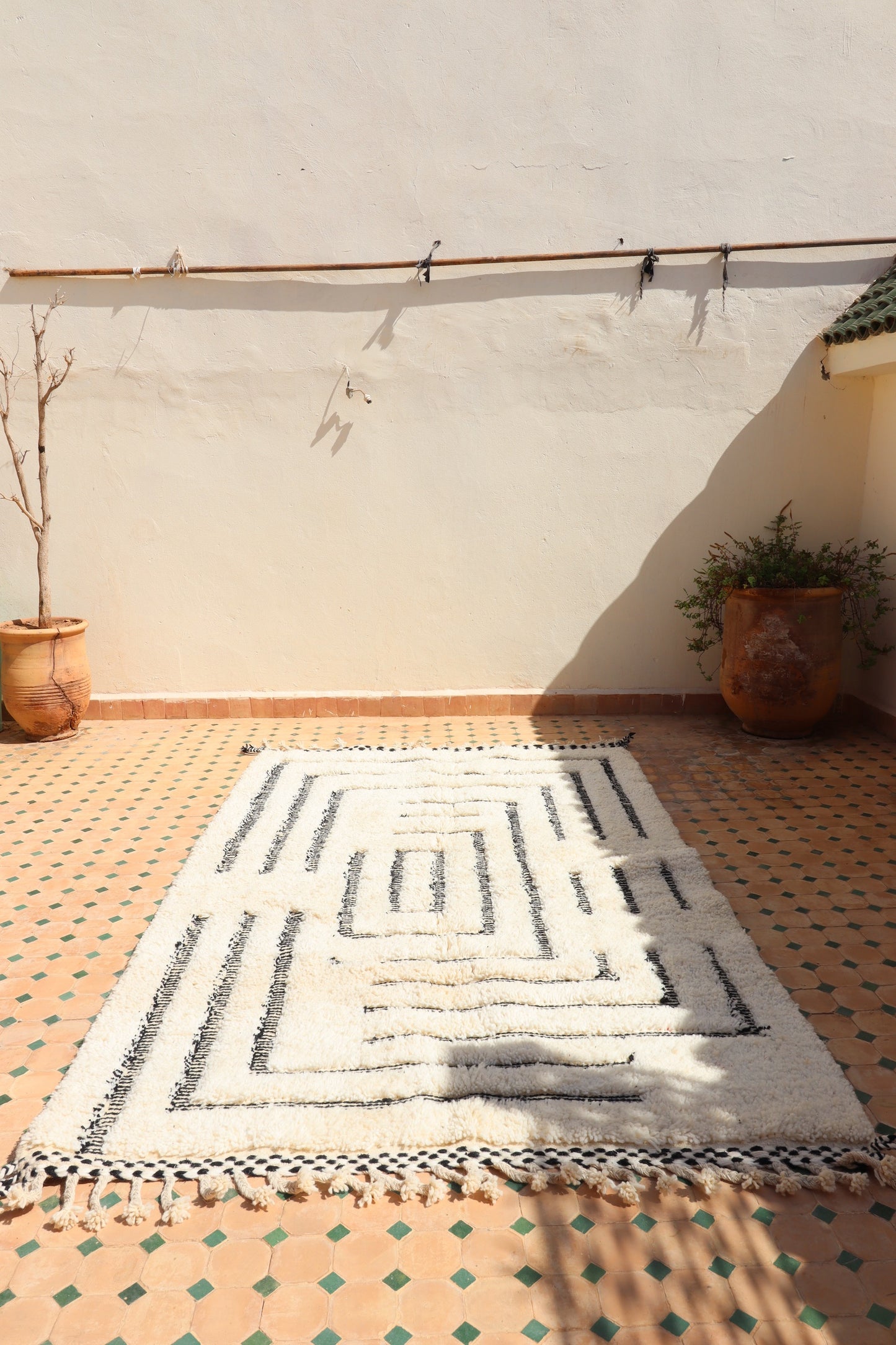 White Berber Wool Rug (362) 250x155cm
