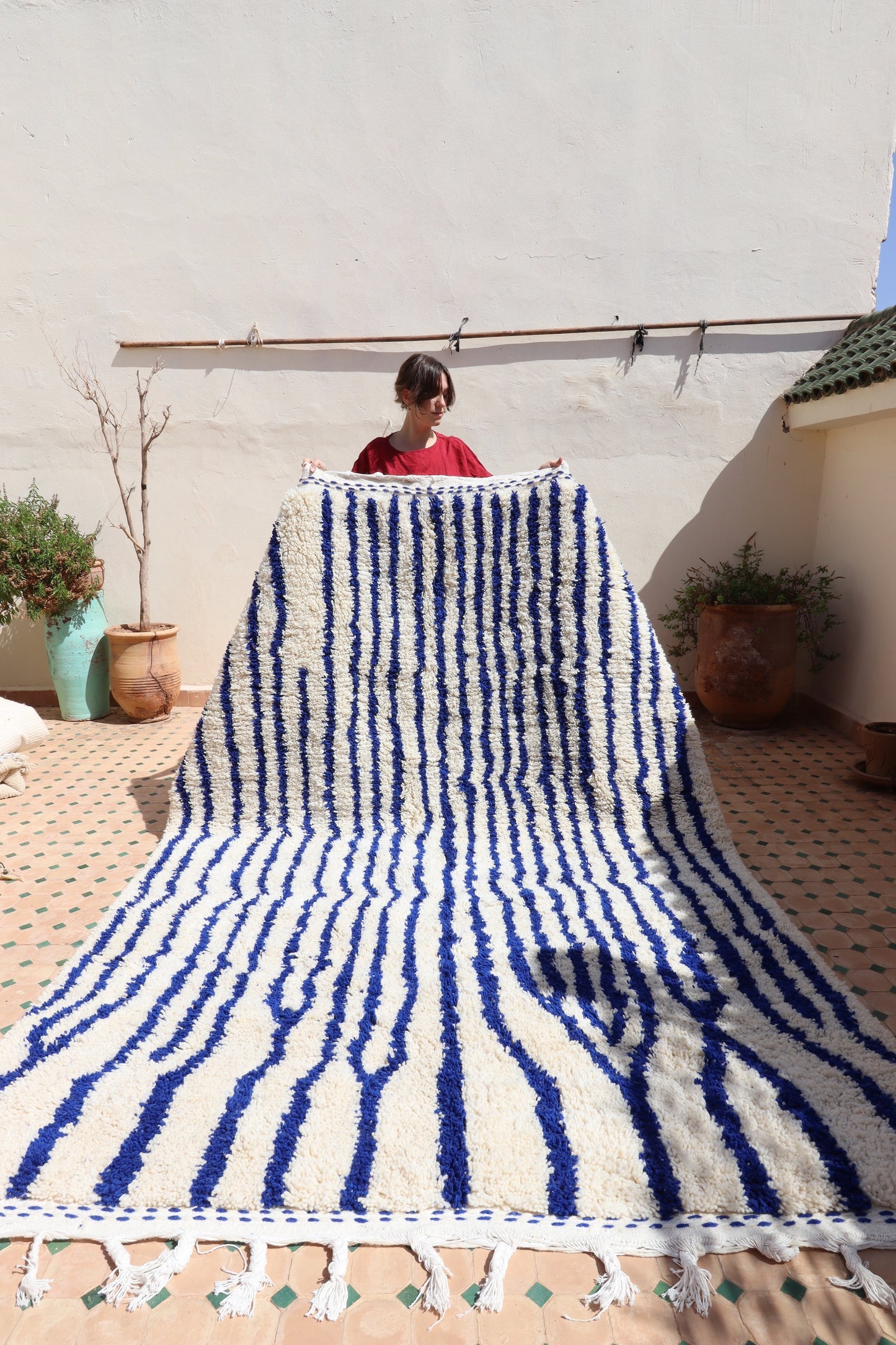 White Berber Wool Rug (363) 296x200cm