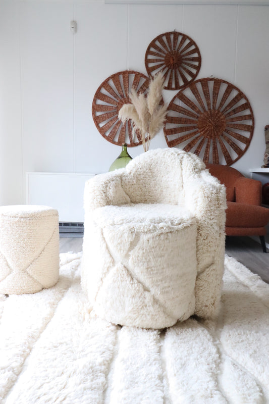 White Berber Chair