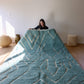Beni Ouarain Moroccan Colorful Rug (806) 310x201cm - Baby Blue