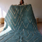 Beni Ouarain Moroccan Colorful Rug (806) 310x201cm - Baby Blue