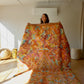 Beni Ouarain Moroccan Colorful Rug (852) 251x157cm - Pumpkin pie
