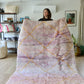 Beni Ouarain Moroccan Colorful Rug (895) 254x160cm - Lilac