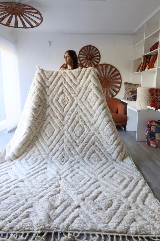White Berber Wool Rug (505) 285x210cm