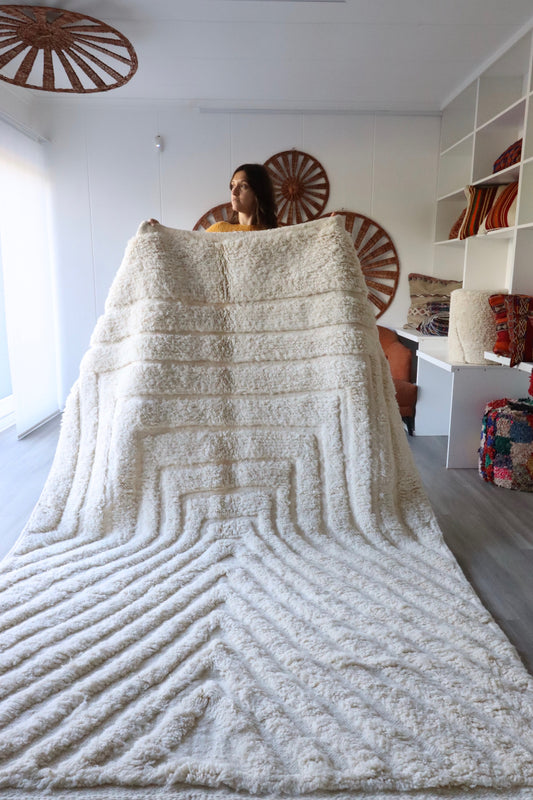 White Berber Wool Rug (506) 290x190cm