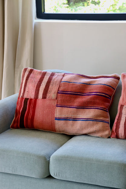Pink Moroccan Wool Cushion - 75x50cm