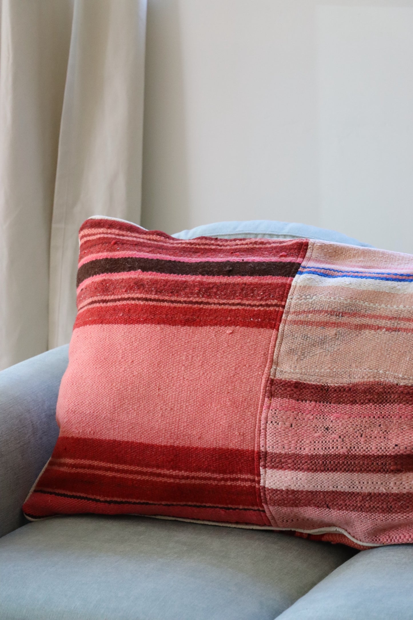Pink Moroccan Wool Cushion - 75x50cm