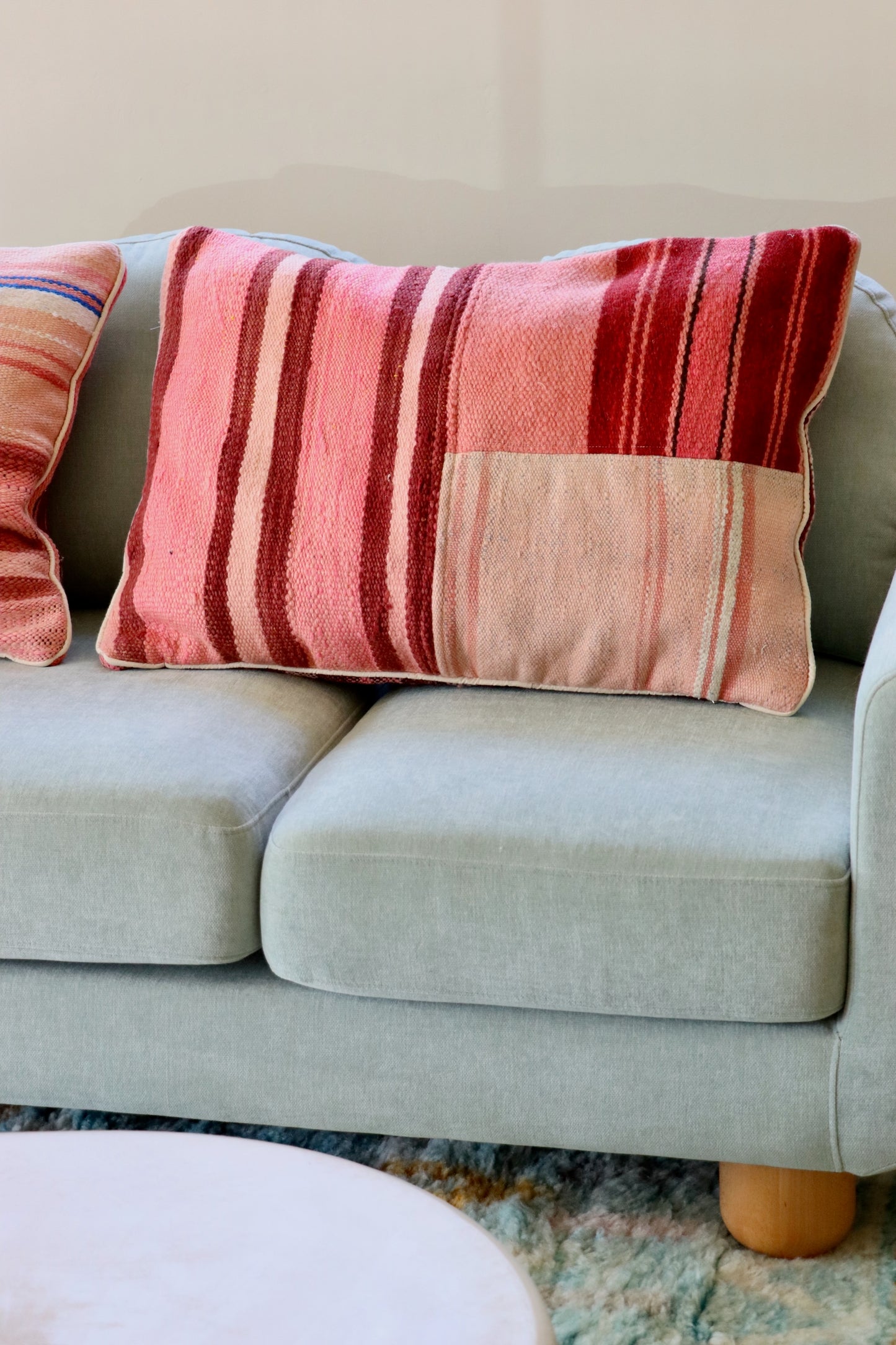 Pink Moroccan Wool Cushion - 75x50cm