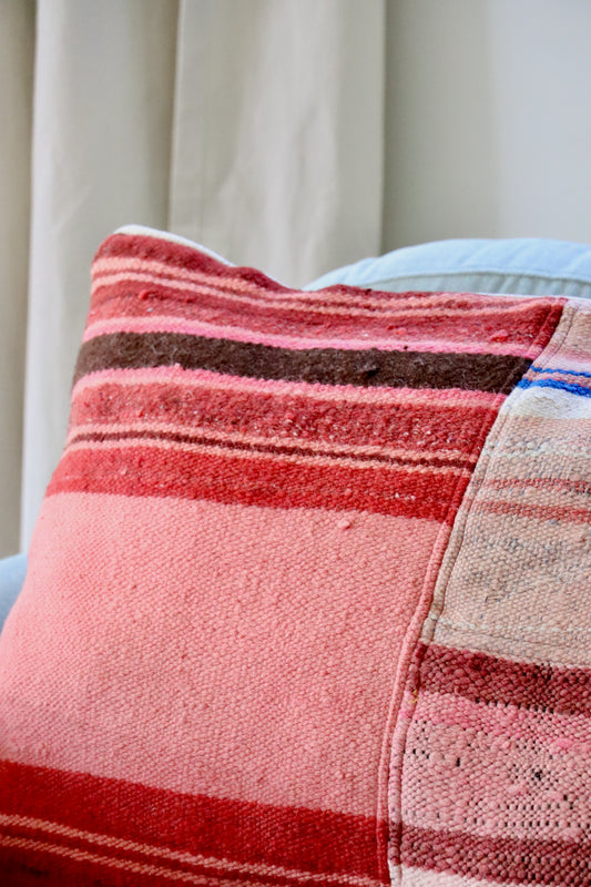 Pink Moroccan Wool Cushion - 75x50cm