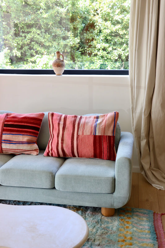 Pink Moroccan Wool Cushion - 75x50cm