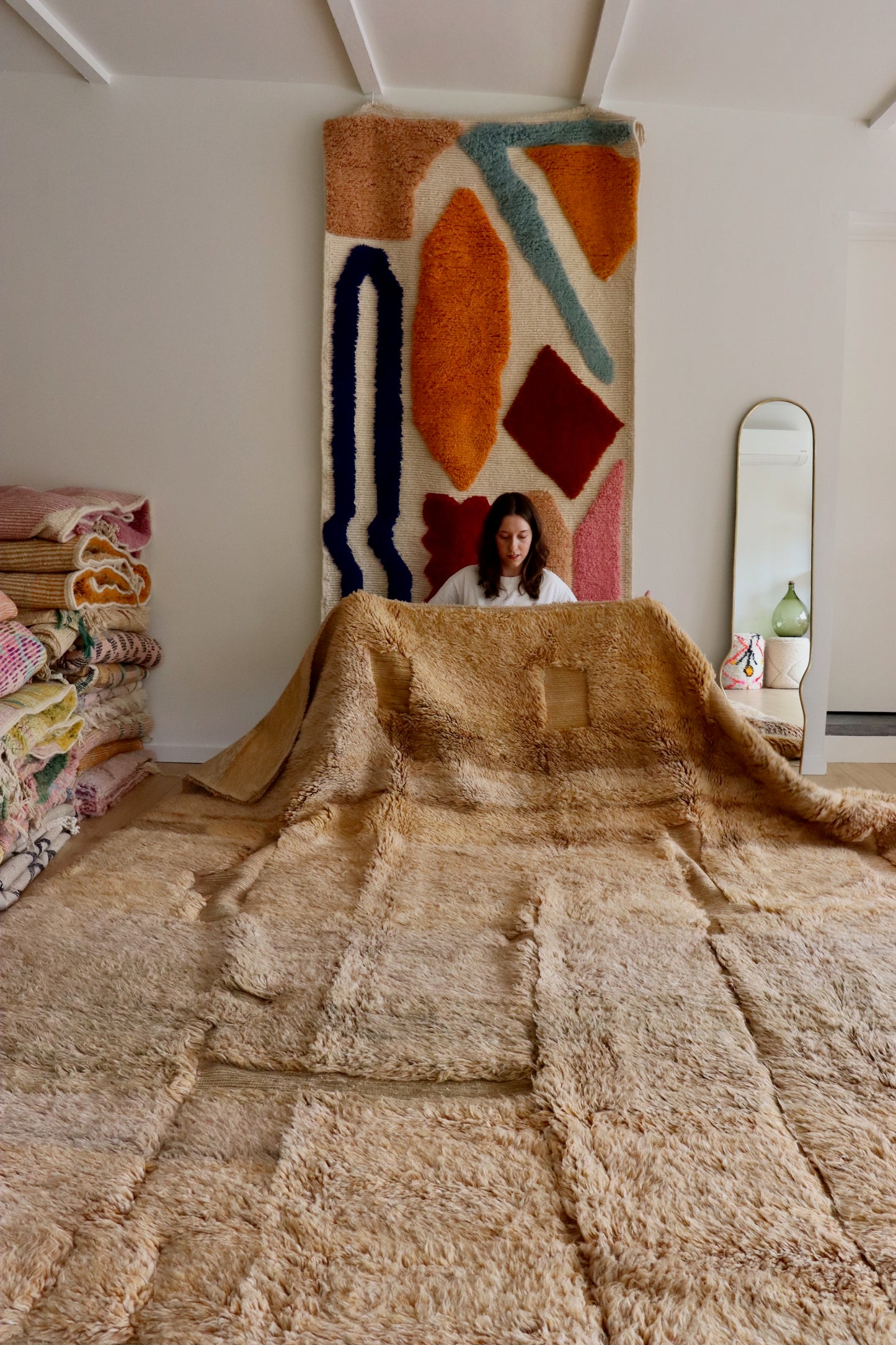 Beni Ouarain Moroccan Colorful Rug (937) 390x307cm - Roma