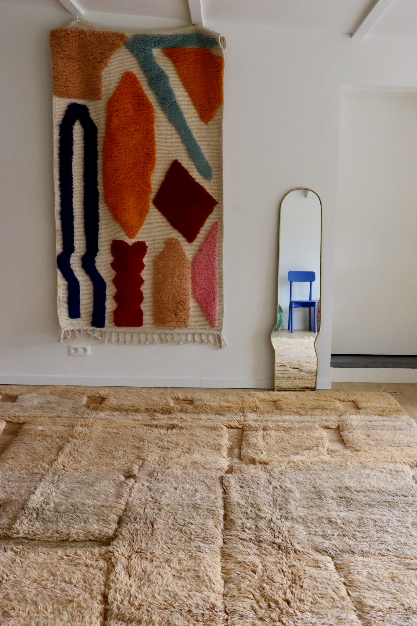 Beni Ouarain Moroccan Colorful Rug (937) 390x307cm - Roma