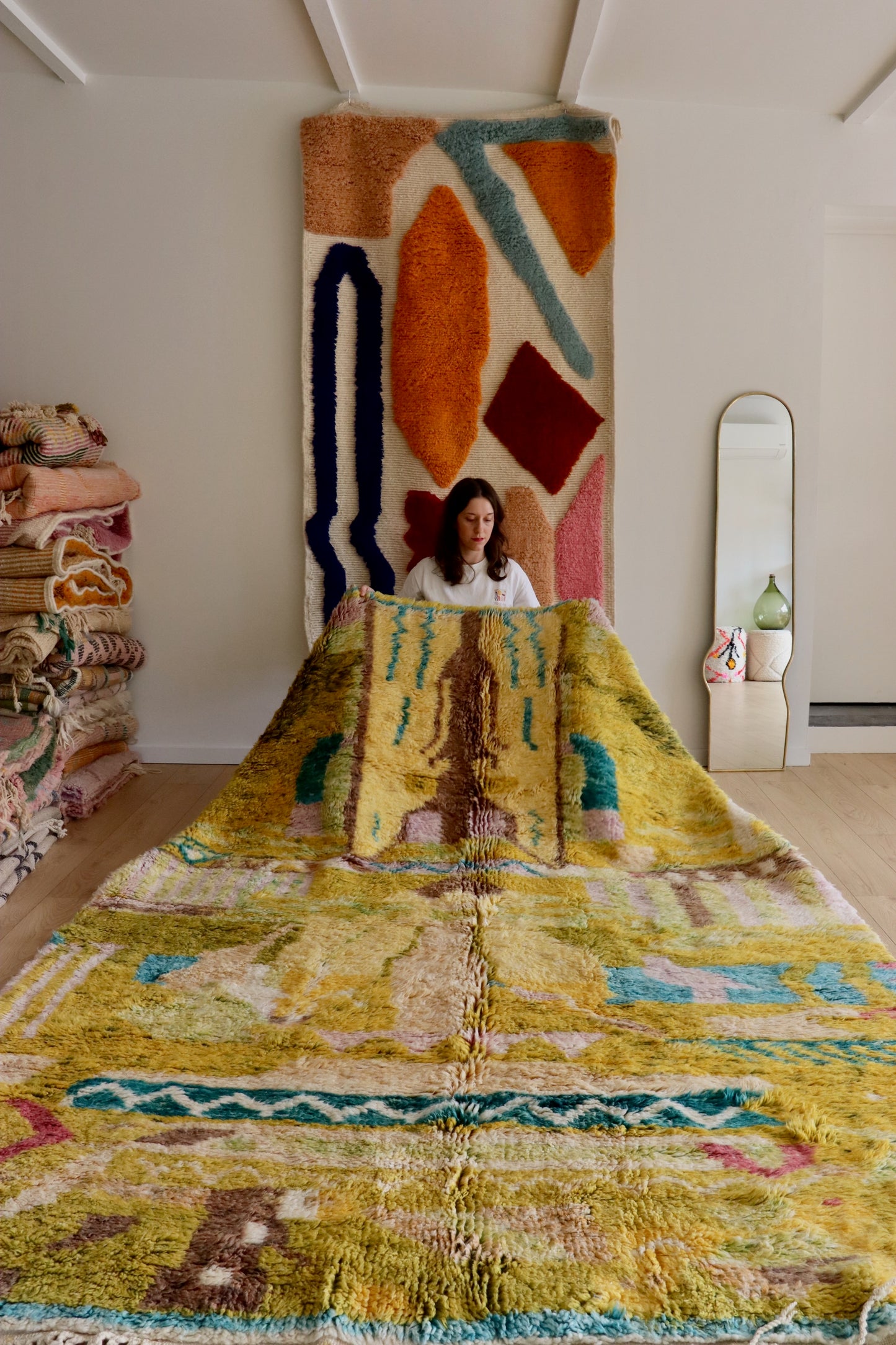 Beni Ouarain Moroccan Colorful Rug (926) 287x210cm - Tulum