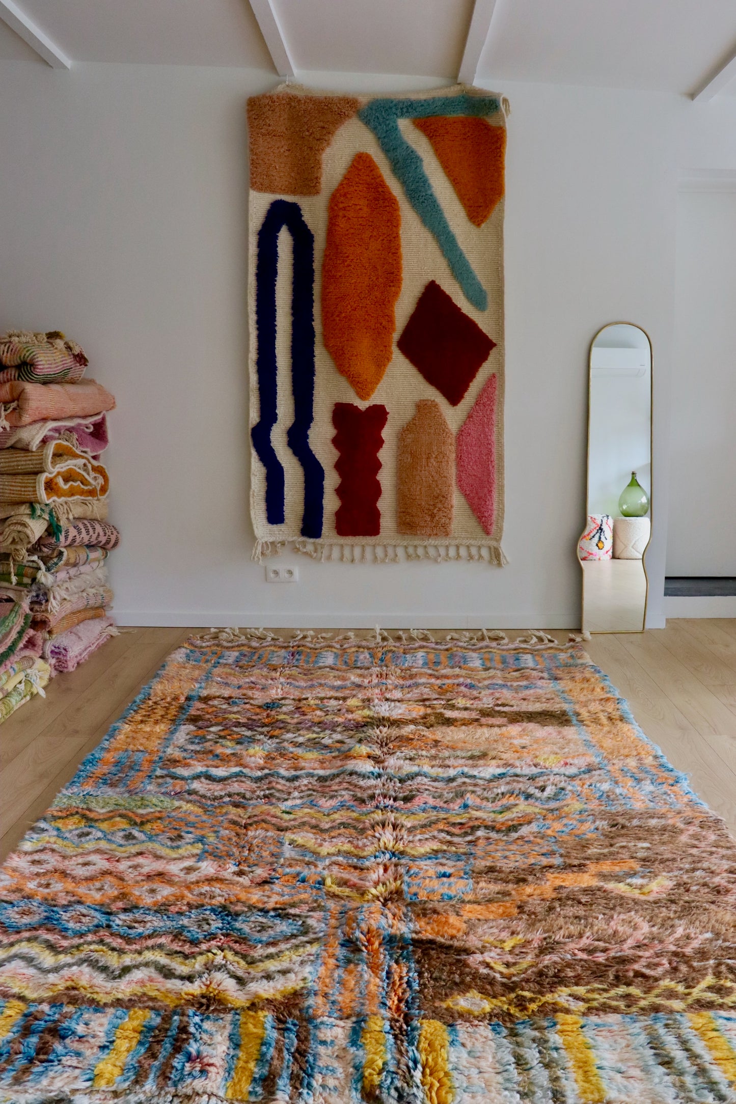 Beni Ouarain Moroccan Colorful Rug (928) 302x182cm - Electrifying