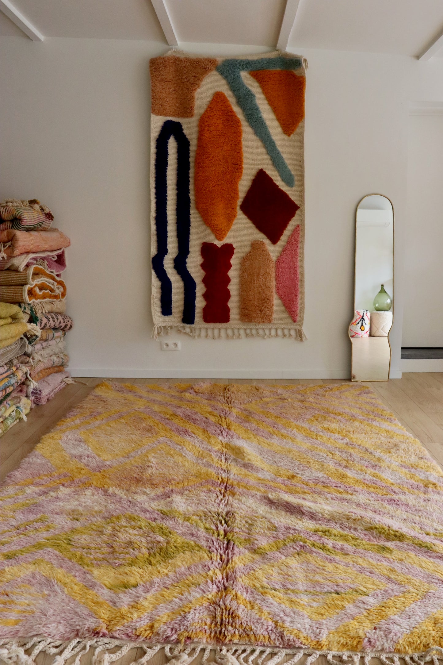 Beni Ouarain Moroccan Colorful Rug (930) 284x210cm - Skoura