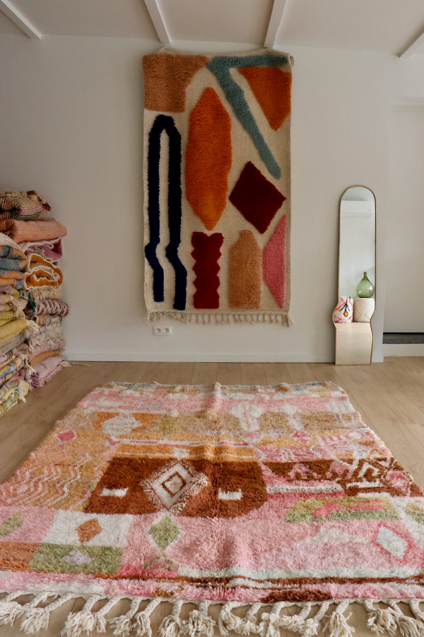Beni Ouarain Moroccan Colorful Rug (923) 228x176cm - Terra