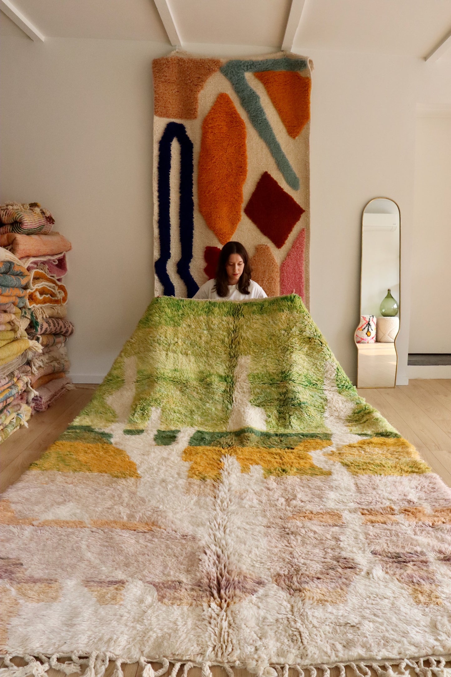 Beni Ouarain Moroccan Colorful Rug (932) 287x204cm - Edge of the woods