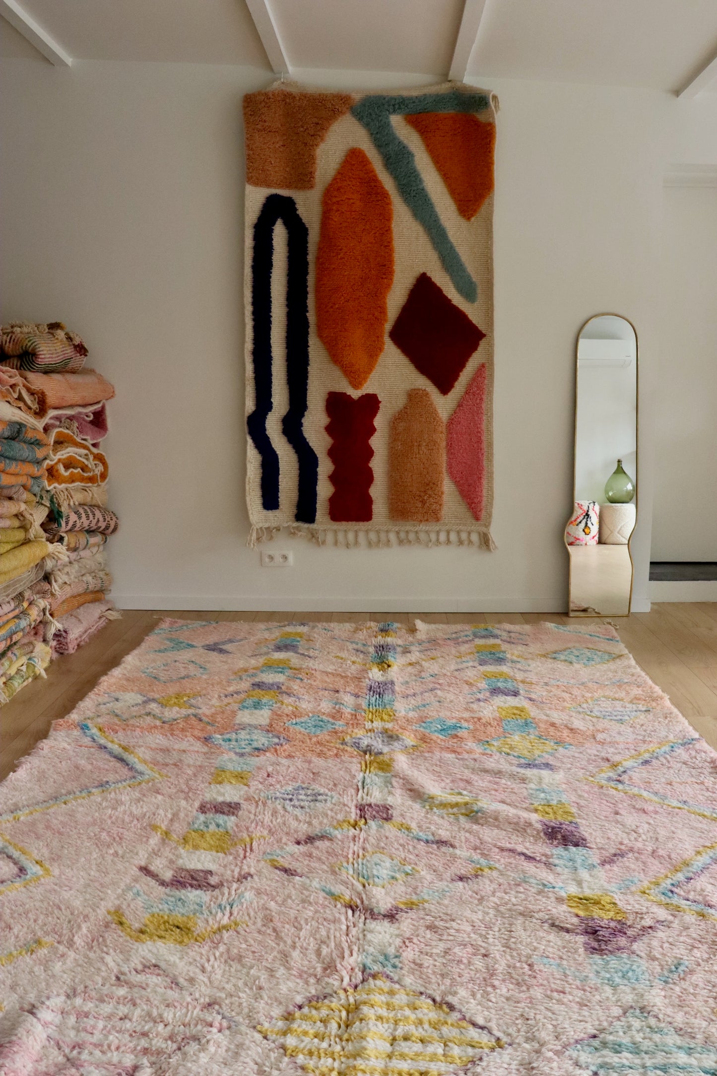 Beni Ouarain Moroccan Colorful Rug (934) 303x212cm - Memories