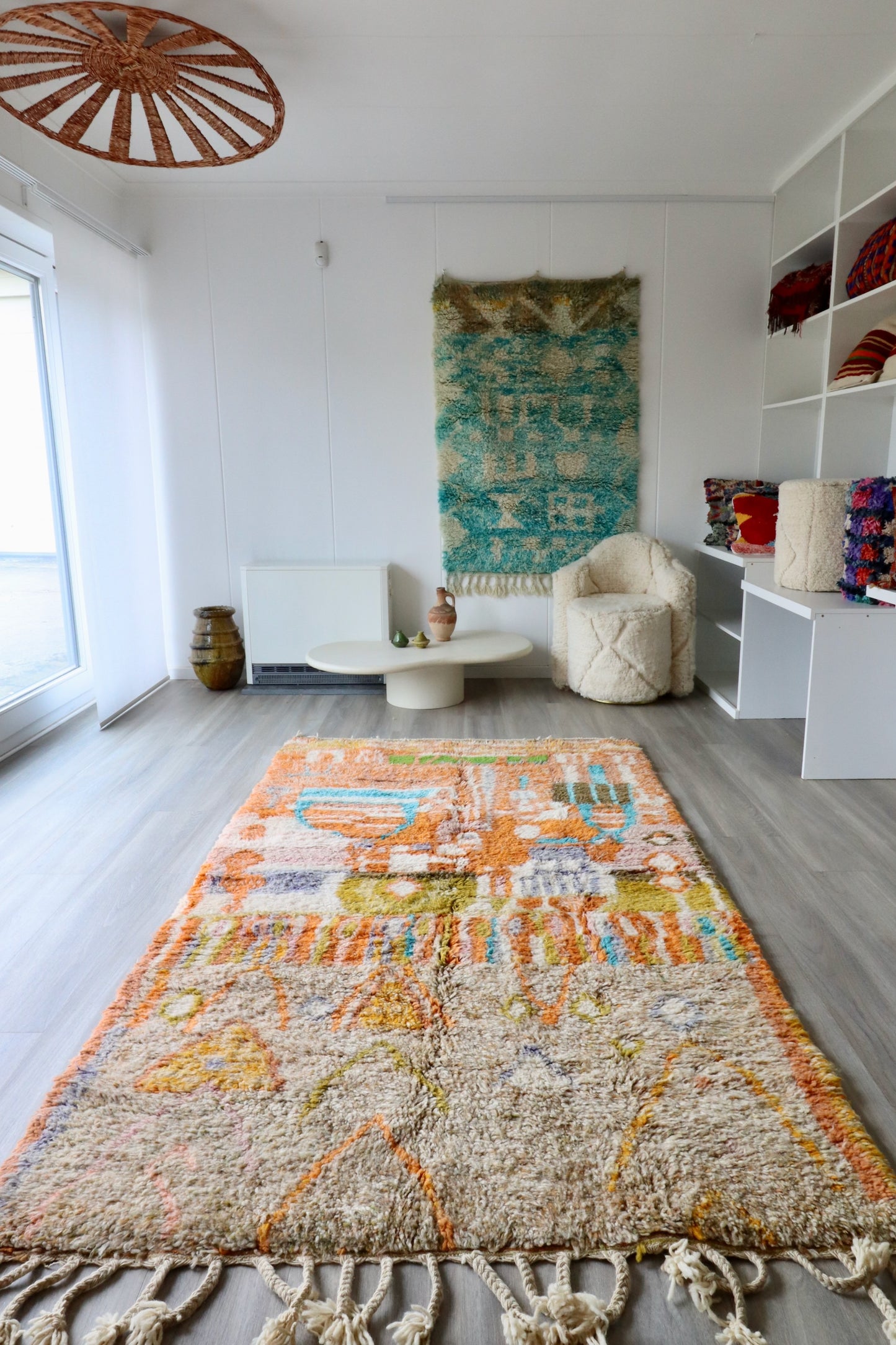 Beni Ouarain Moroccan Colorful Rug (607) 252x152cm - El Fenn