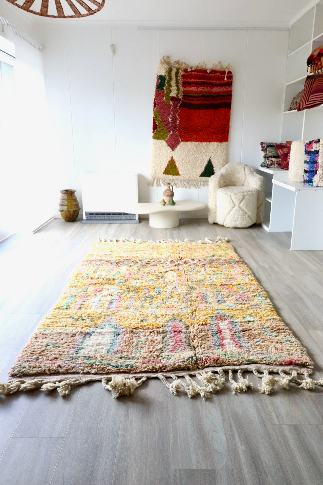 Beni Ouarain Moroccan Colorful Rug (688) 248x157cm - Cabaret