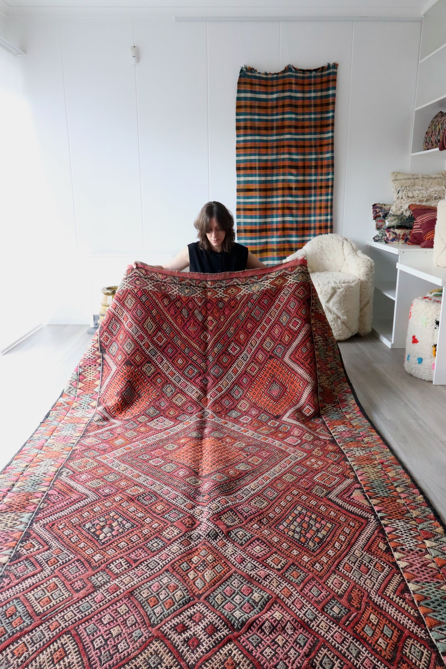 Vintage Berber Kilim Rug (672) 268x173cm