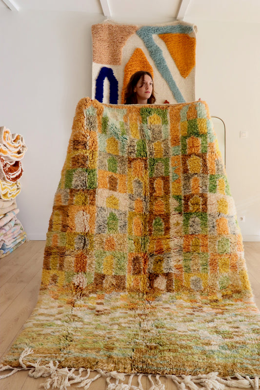 Tapis Beni Ouarain coloré (958) 227x152cm - Arch
