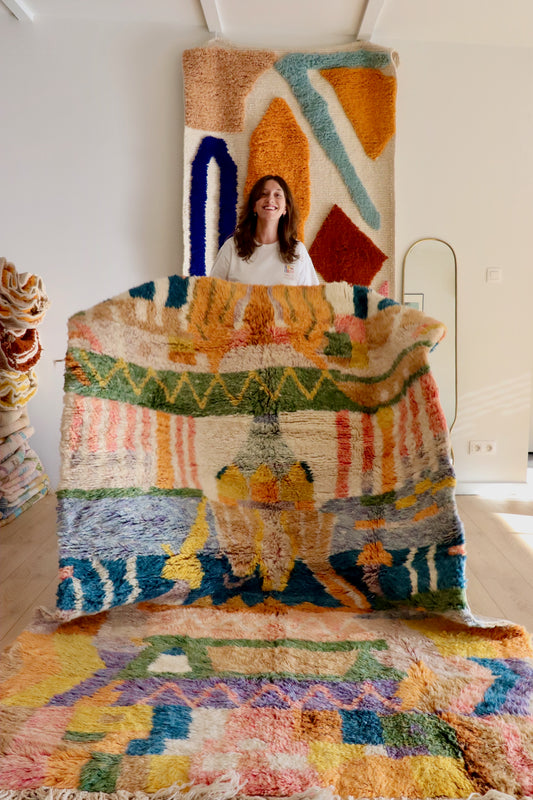 Tapis Beni Ouarain coloré (943) 250x164cm - Sicily