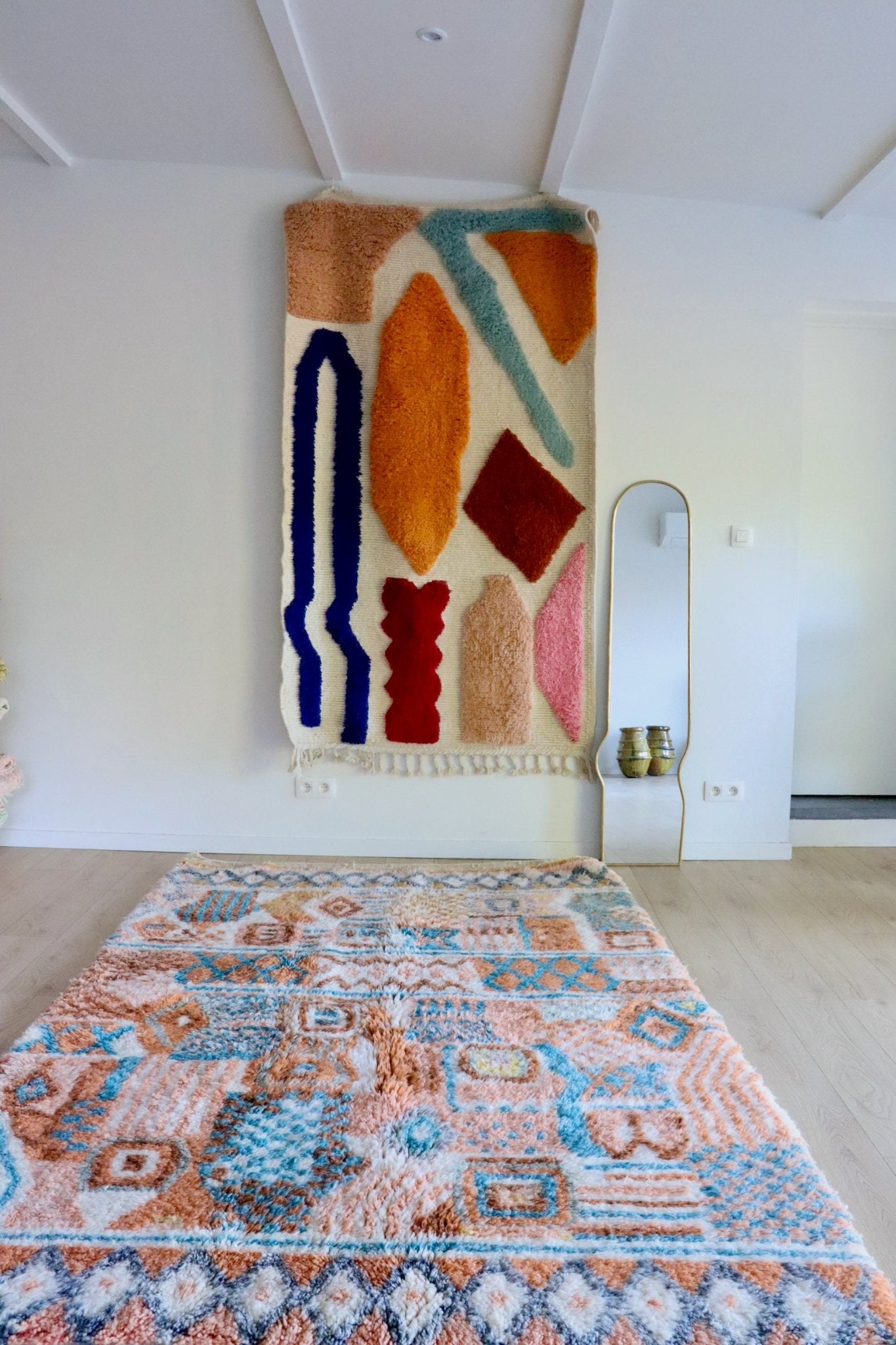 Beni Ouarain Moroccan Colorful Rug (1012) 268x172cm - River in the Atlas - Tree of Colors