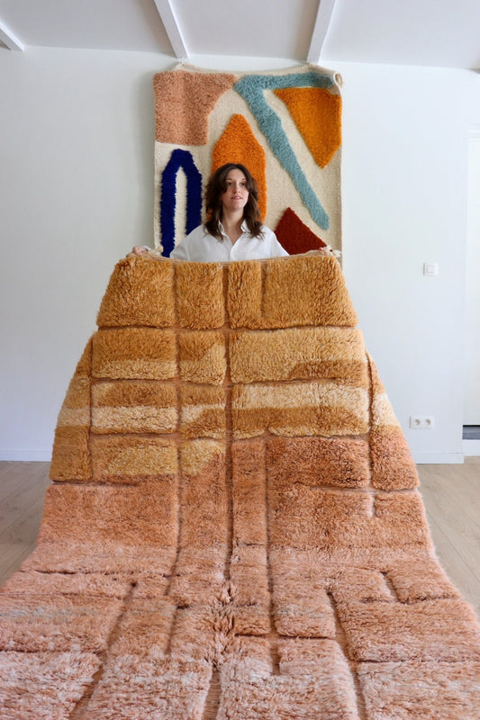 Beni Ouarain Moroccan Colorful Rug (1038) 256x169cm - Warmth - Tree of Colors