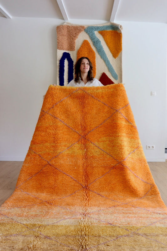 Beni Ouarain Moroccan Colorful Rug (1039) 273x174cm - Bright - Tree of Colors