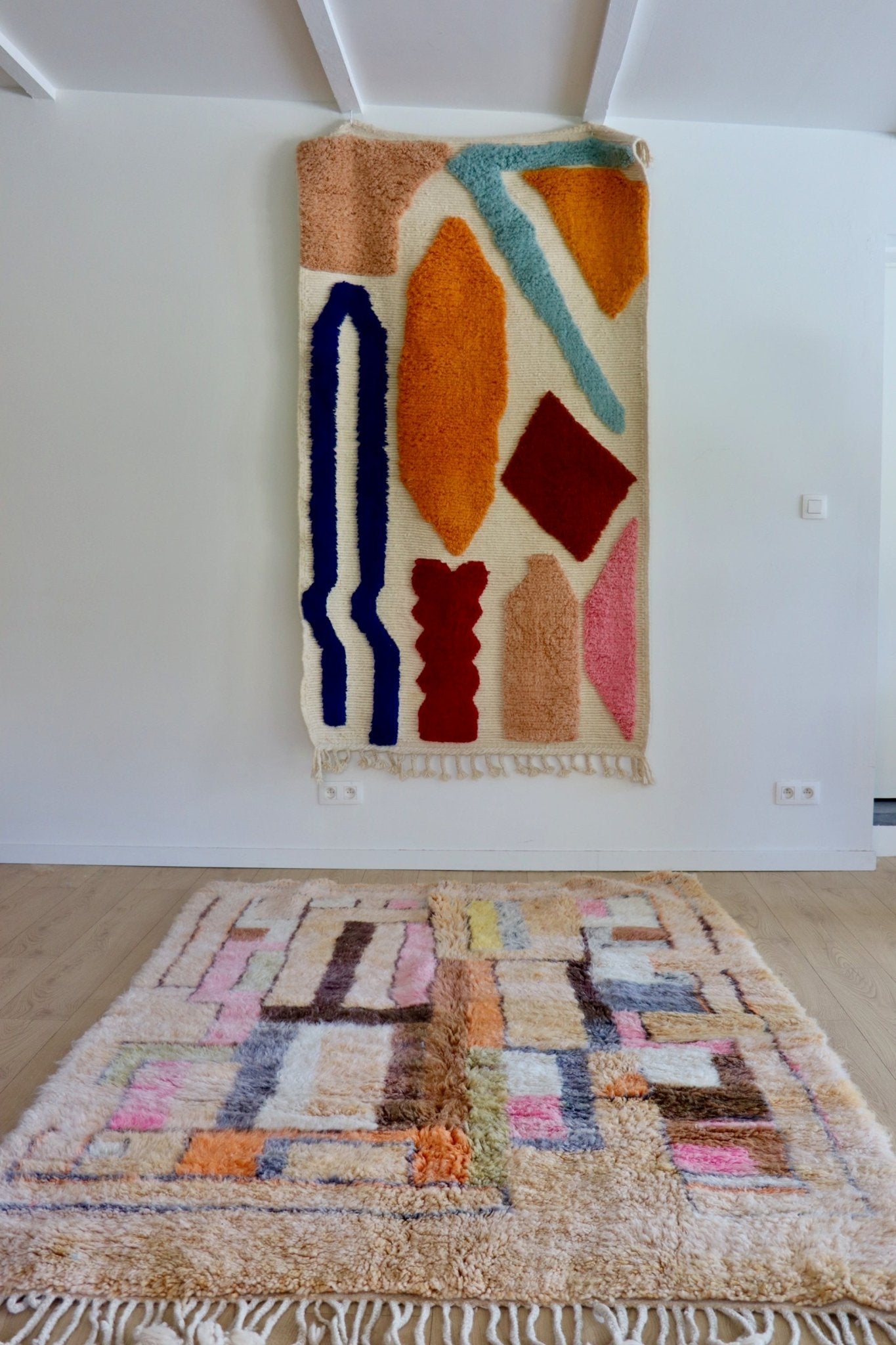 Beni Ouarain Moroccan Colorful Rug (1044) 232x166cm - Summer - Tree of Colors