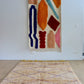 Beni Ouarain Moroccan Colorful Rug (1045) 255x170cm - Oatmeal - Tree of Colors
