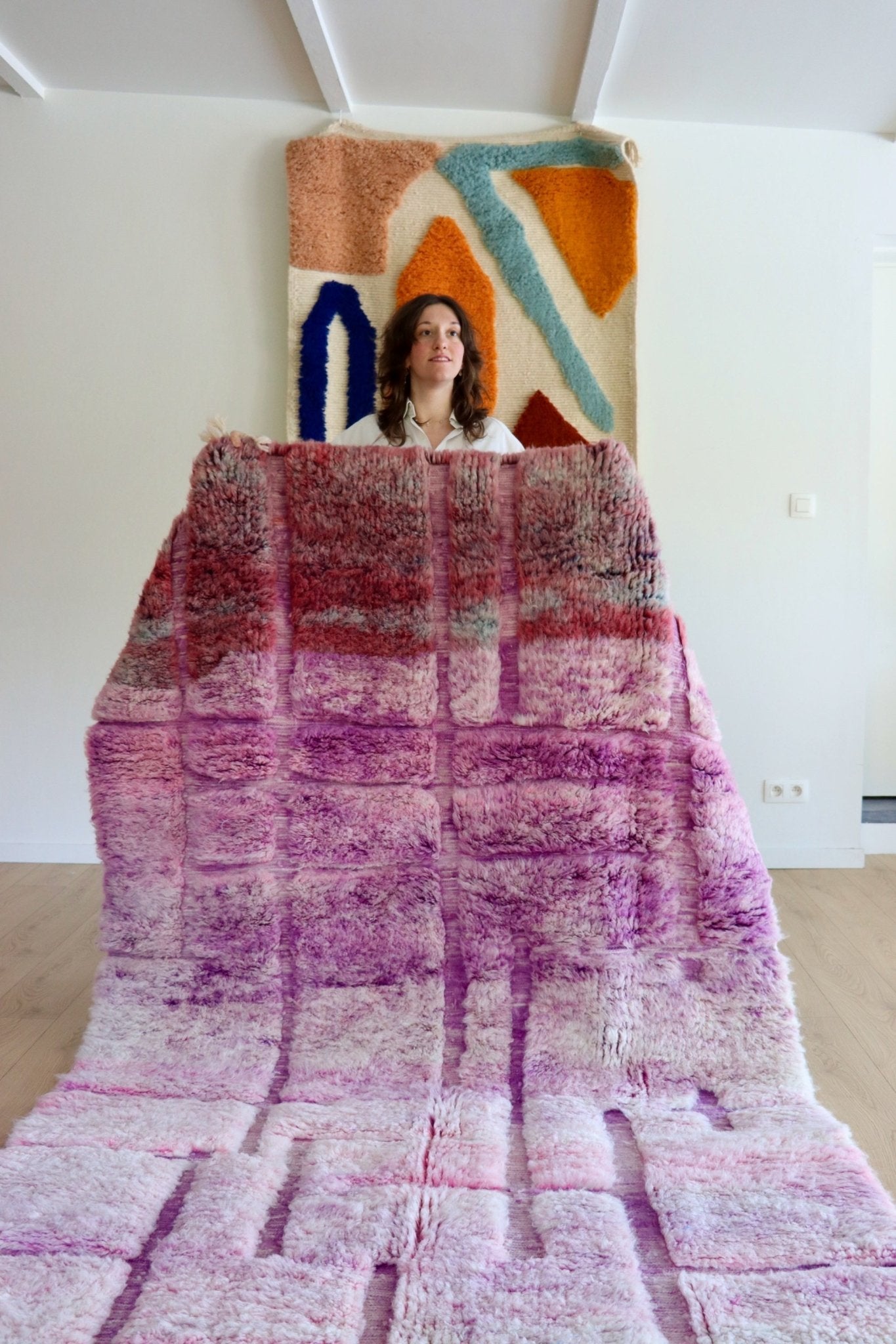 Beni Ouarain Moroccan Colorful Rug (1046) 249x157cm - Swiftie - Tree of Colors