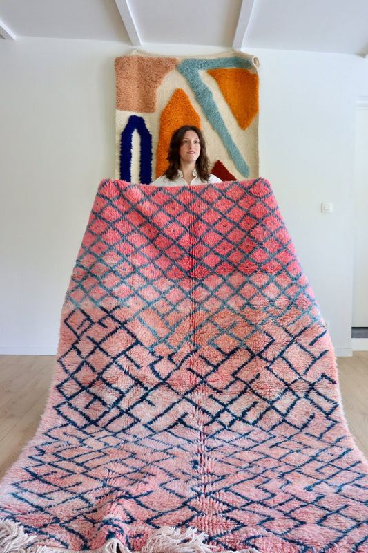 Beni Ouarain Moroccan Colorful Rug (1049) 248x173cm - Sofia - Tree of Colors