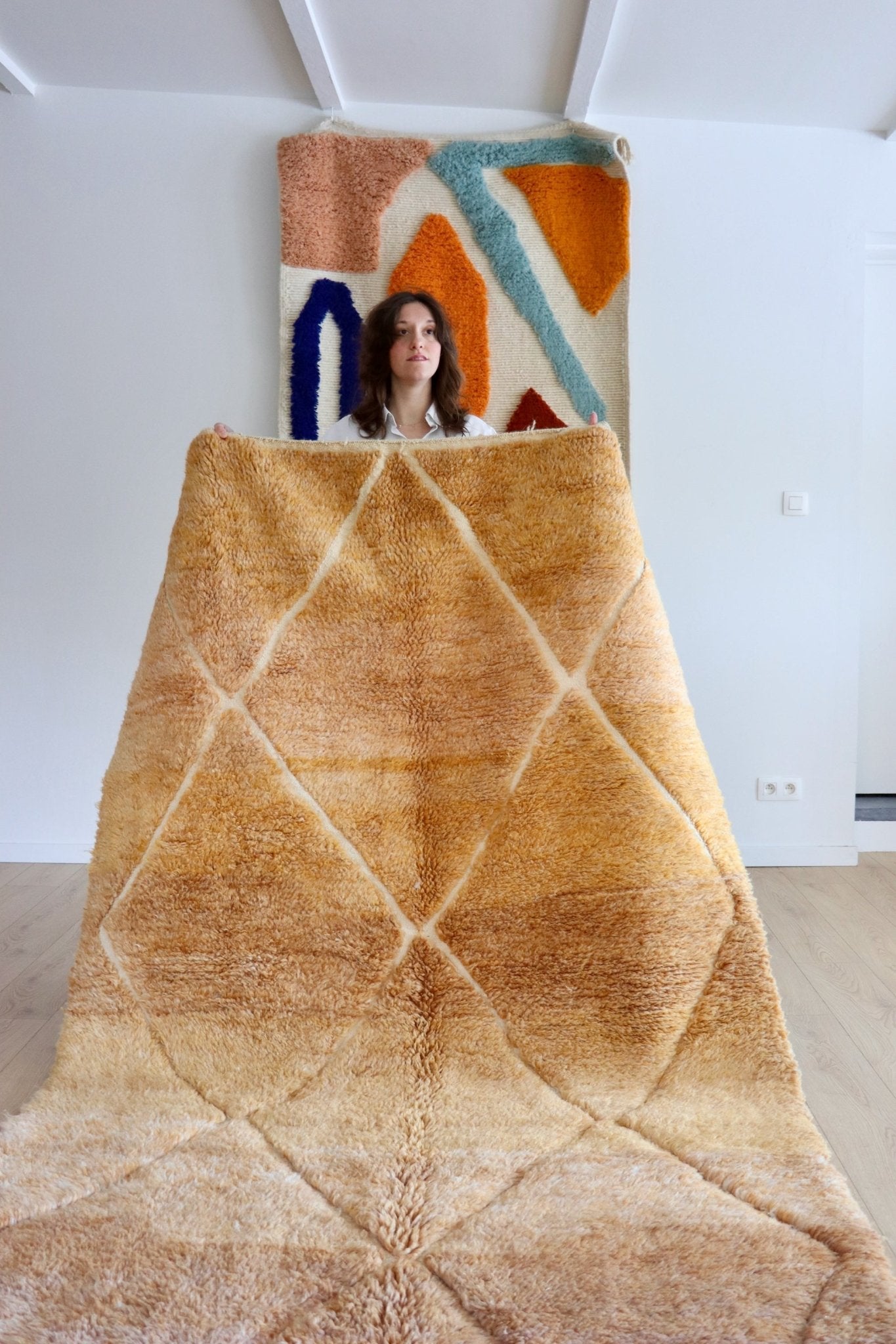 Beni Ouarain Moroccan Colorful Rug (1050) 252x157cm - Sunny - Tree of Colors