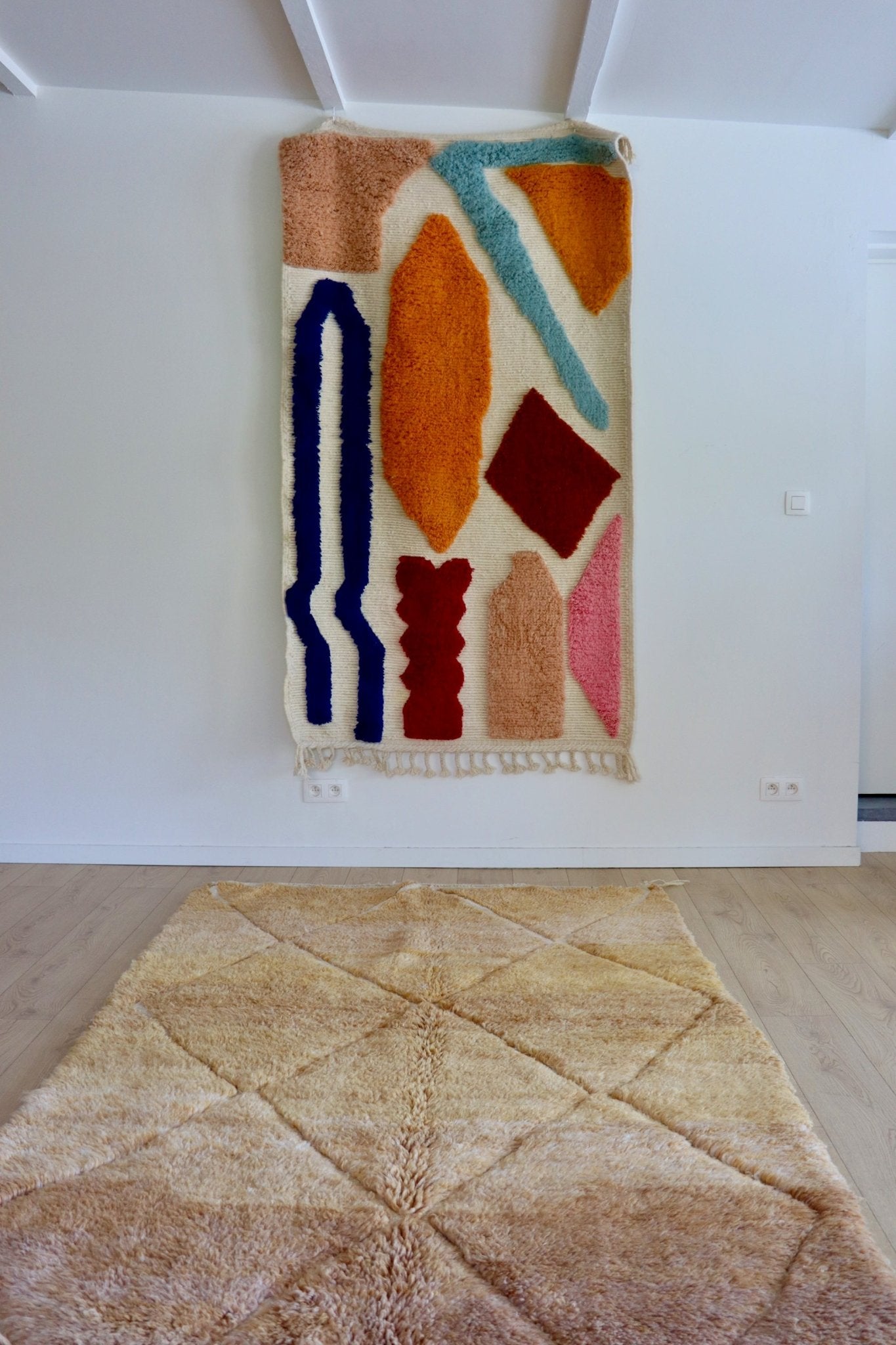 Beni Ouarain Moroccan Colorful Rug (1050) 252x157cm - Sunny - Tree of Colors