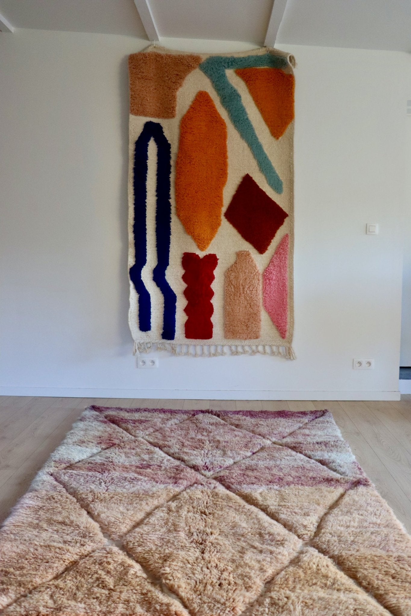 Beni Ouarain Moroccan Colorful Rug (1051) 249x167cm - Majorque - Tree of Colors