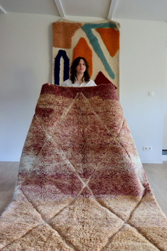 Beni Ouarain Moroccan Colorful Rug (1051) 249x167cm - Majorque - Tree of Colors