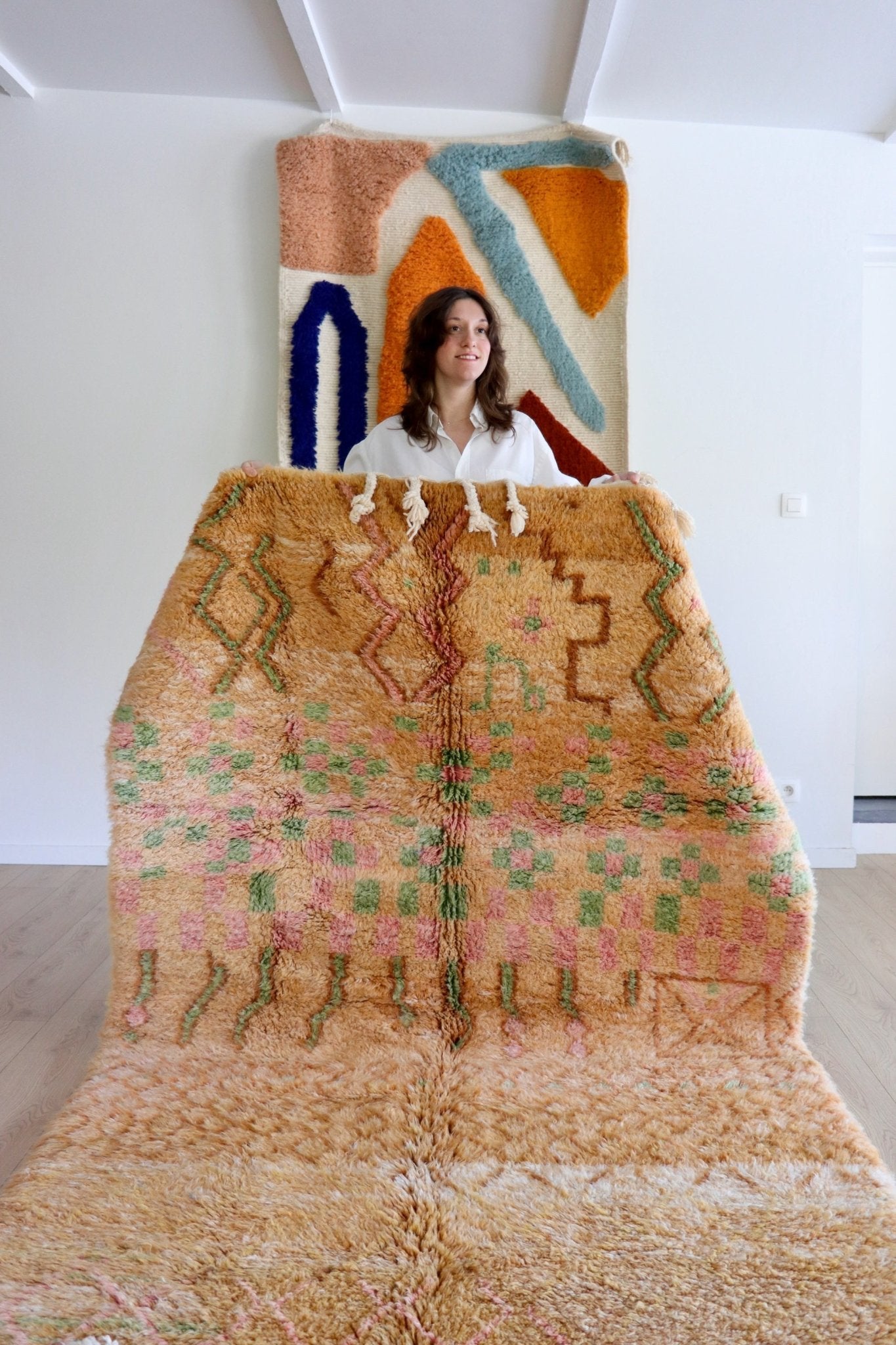 Beni Ouarain Moroccan Colorful Rug (1054) 248x162cm - Caravane - Tree of Colors