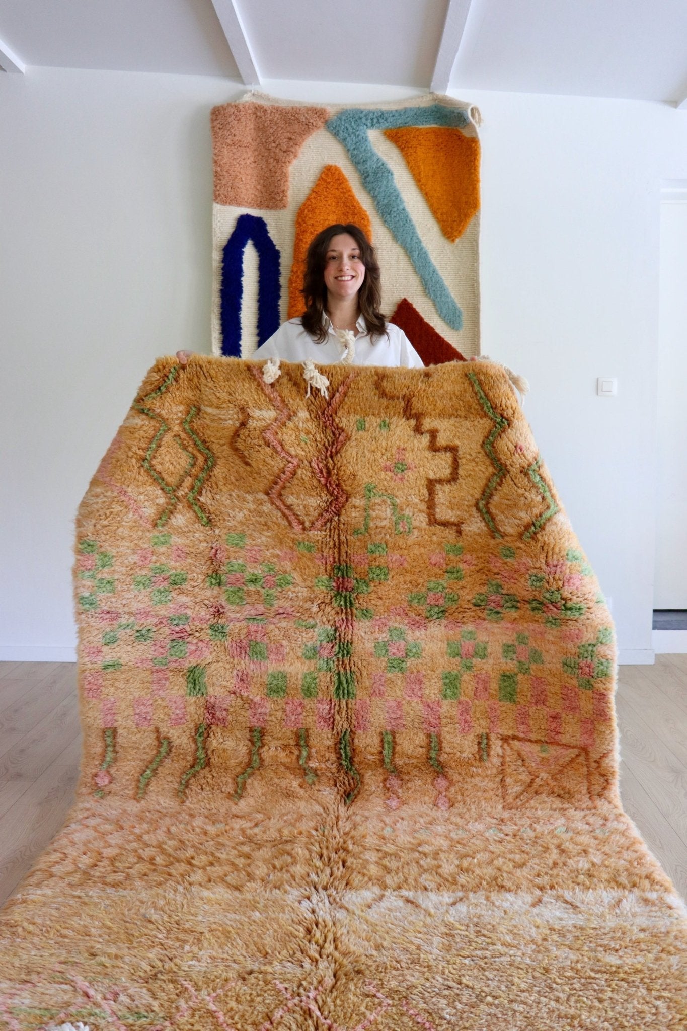 Beni Ouarain Moroccan Colorful Rug (1054) 248x162cm - Caravane - Tree of Colors