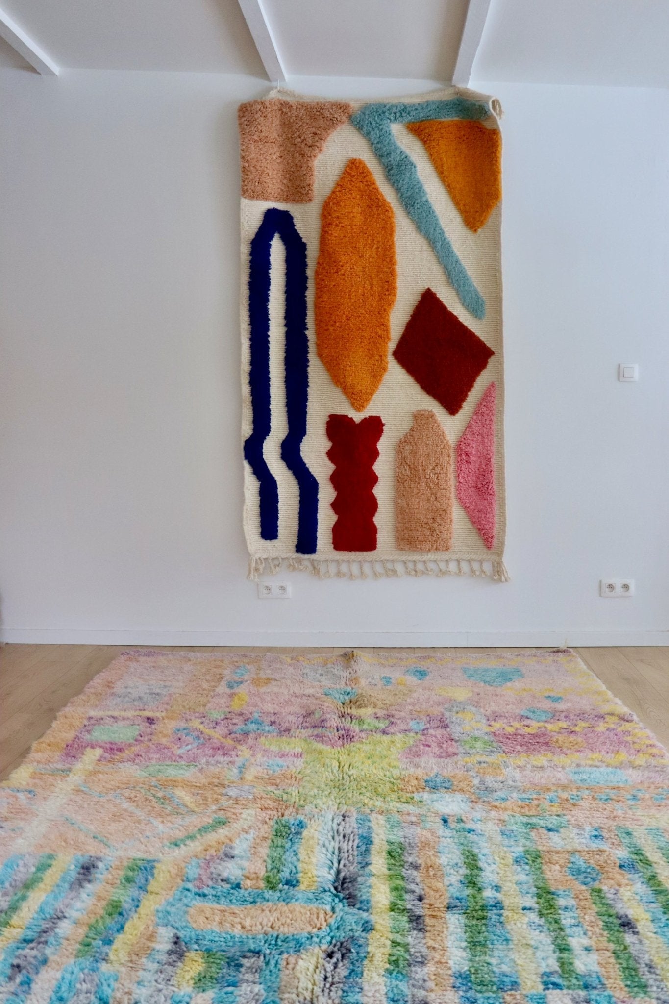 Beni Ouarain Moroccan Colorful Rug (1057) 273x209cm - Dreams - Tree of Colors