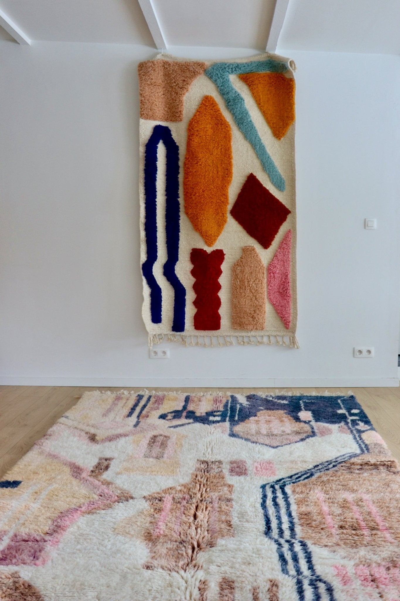 Beni Ouarain Moroccan Colorful Rug (1061) 294x198cm - Good Night - Tree of Colors