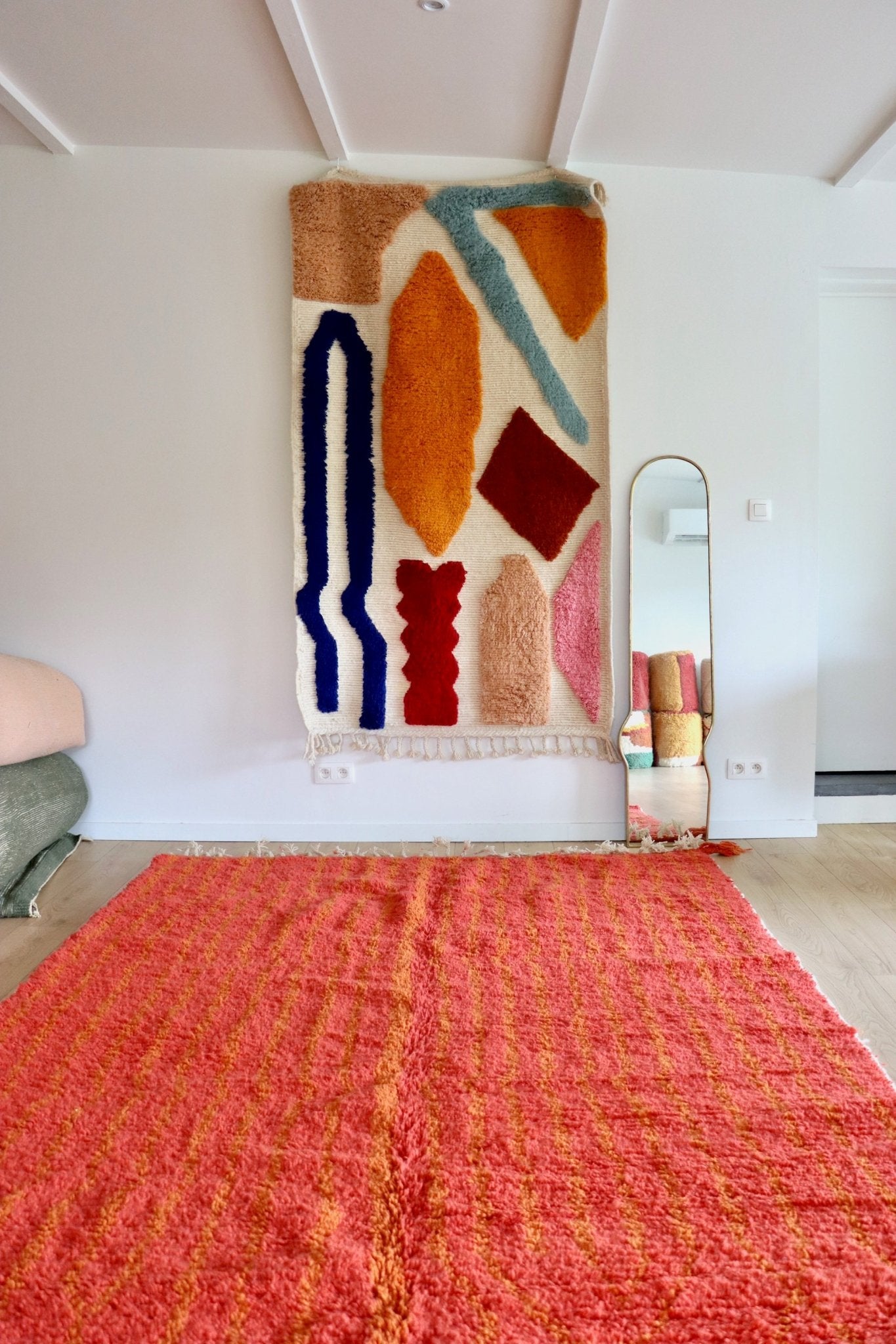 Beni Ouarain Moroccan Colorful Rug (1084) 300x203cm - Fireheart - Tree of Colors