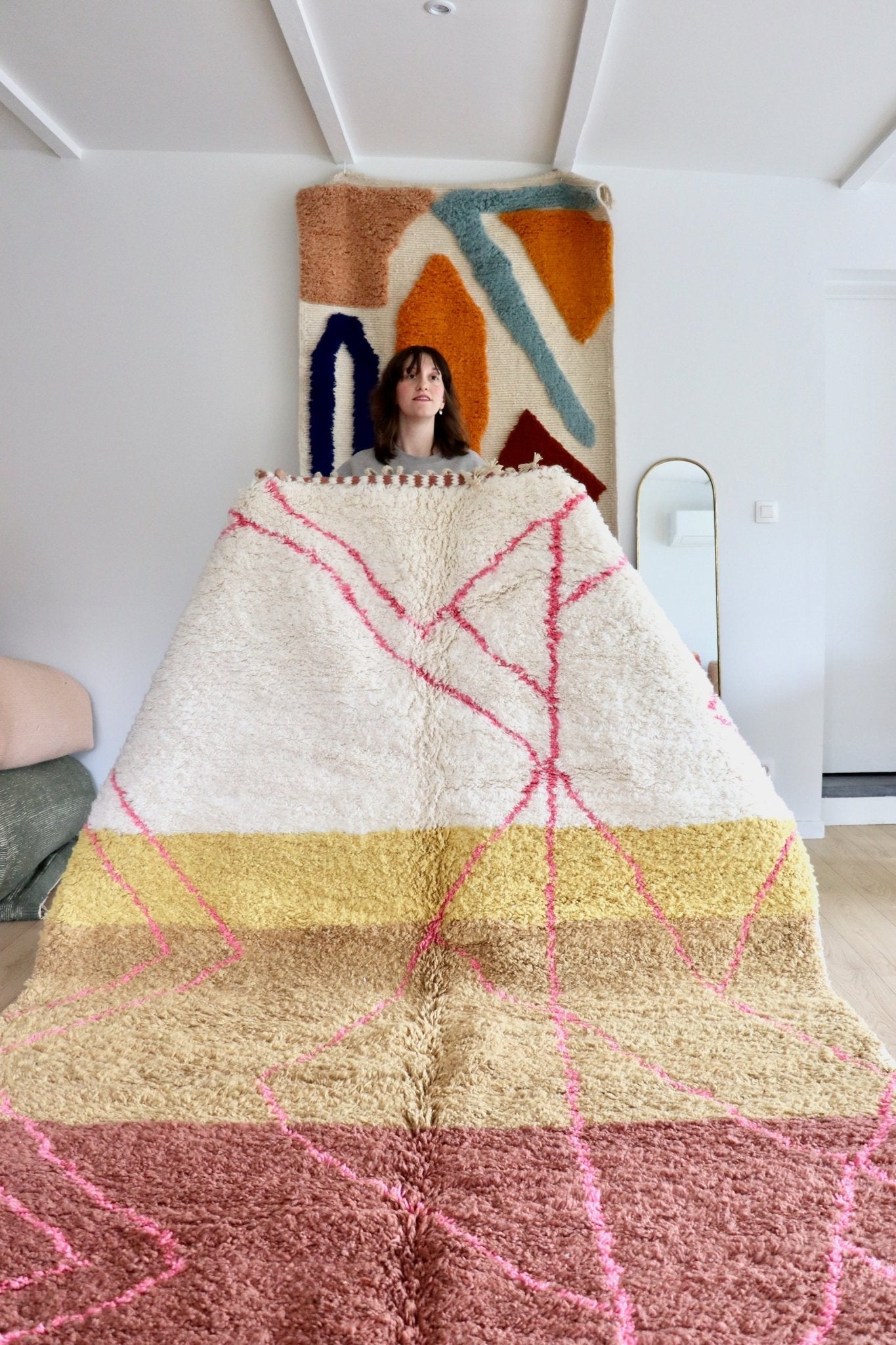 Beni Ouarain Moroccan Colorful Rug (1086) 307x209cm - Stella - Tree of Colors