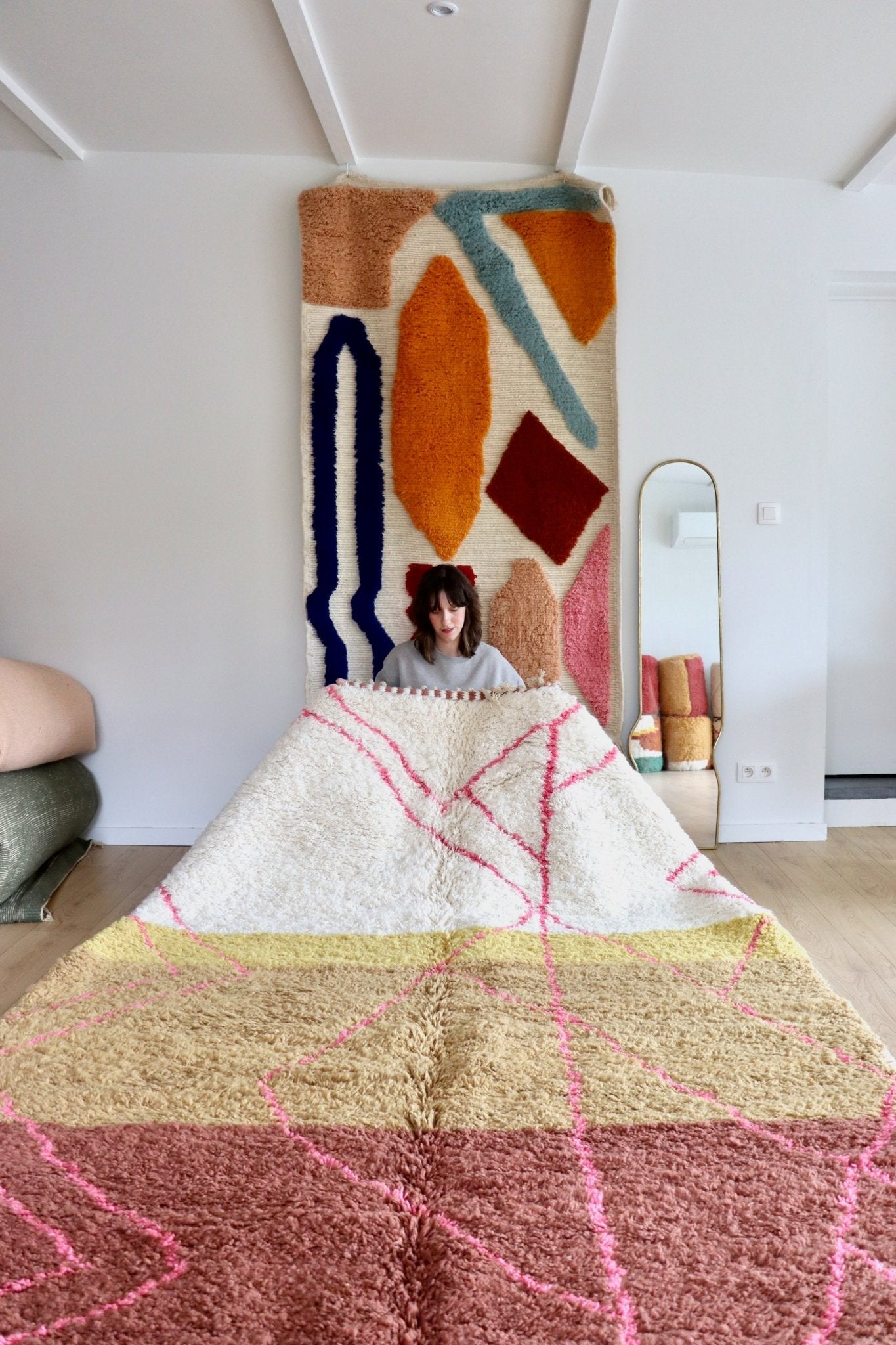 Beni Ouarain Moroccan Colorful Rug (1086) 307x209cm - Stella - Tree of Colors