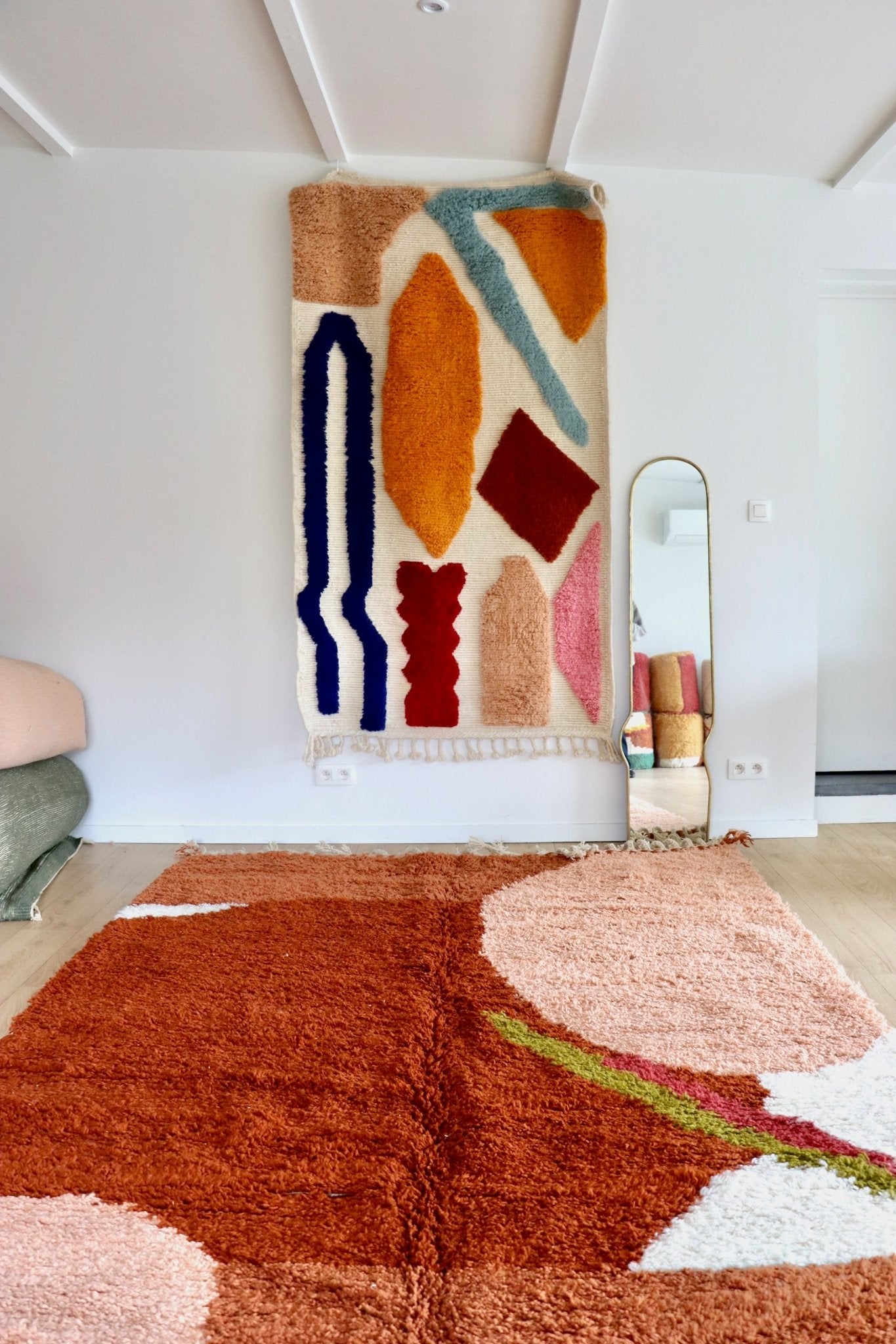 Beni Ouarain Moroccan Colorful Rug (1087) 290x210cm - Garden - Tree of Colors