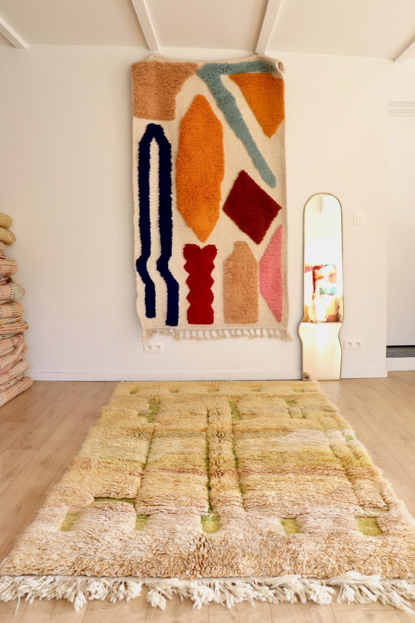 Beni Ouarain Moroccan Colorful Rug (1099) 253x155cm - Appletini - Tree of Colors