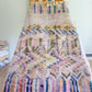 Beni Ouarain Moroccan Colorful Rug (1102) 253x158cm - Pastel Pink - Tree of Colors