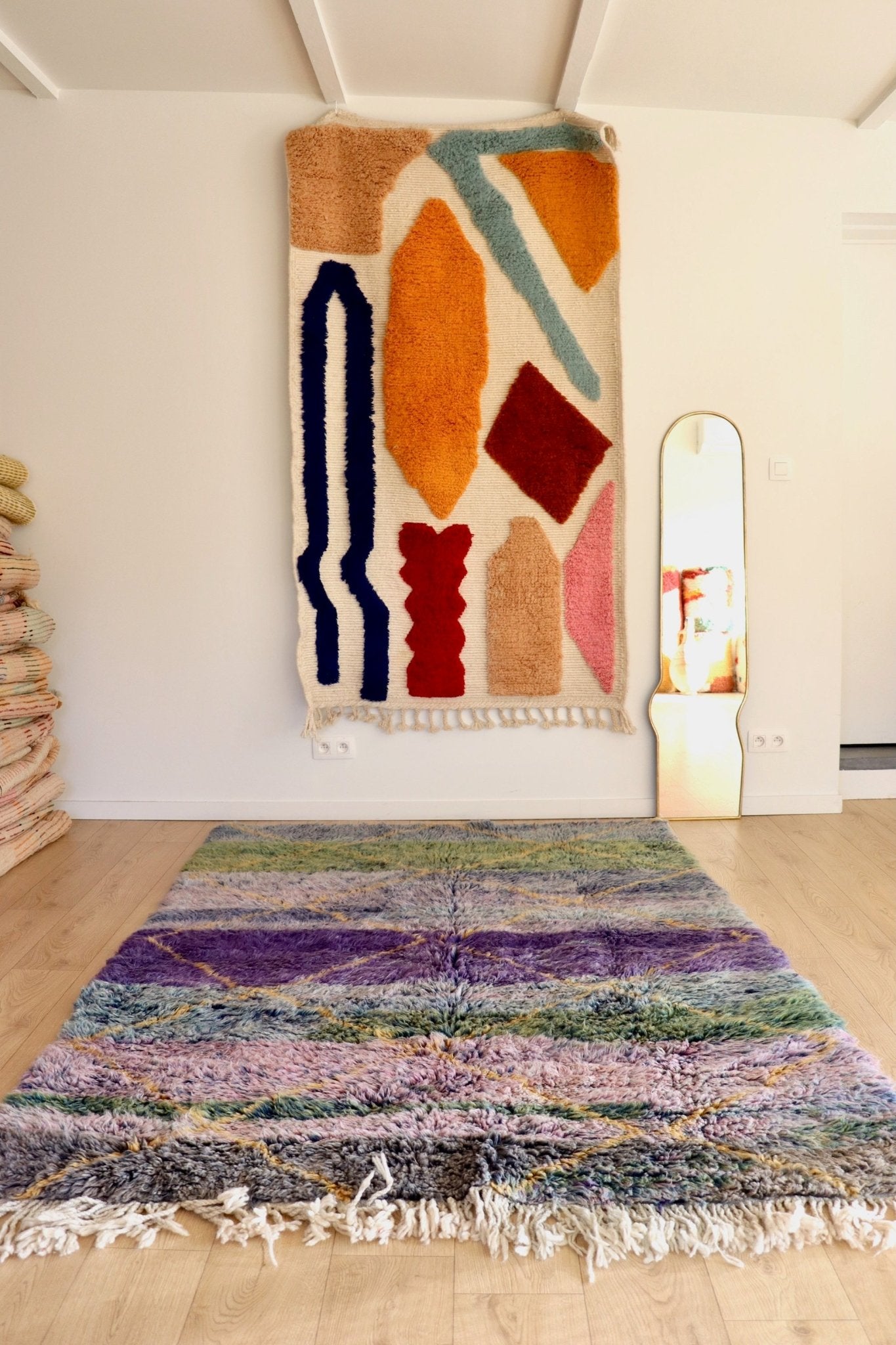 Beni Ouarain Moroccan Colorful Rug (1104) 240x172cm - Notre Dame - Tree of Colors